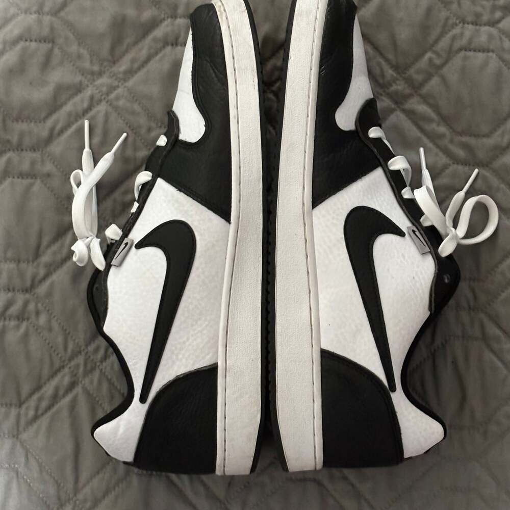 Nike Ebernon Low Premium Trainers White / Black / Wolf Grey - Picture 3 of 6